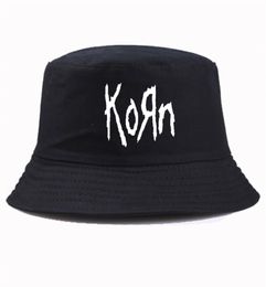 Cappello a secchiello con stampa Korn Metal Rock band stile estivo Unisex Panama harajuku pop Tappo da bacino4457149