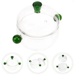 Dinnerware Sets Glass Cooking Pot Transparent For Kitchen Supplies Stew Pots Bowl Clear With Lid