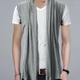 Men's Jackets Men Coat Trendy Pure Color Open Stitch Cardigan Vest Spring Autumn Jacket Pleated Streetwear