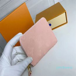 2024 zipper wallet Luxury coin purse Designer Wallets Ladies Leather Coins Purses Cards Holder Fashion Card Case 5 Colors