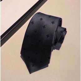 Neck Ties Mens Designer 100% Silk Jacquard Brand Classic Bee Print Handmade Tie for Men Wedding Casual and Business Fashion Box