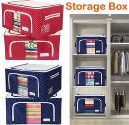 Clothing Wardrobe Storage Drop Oxford Fabric Box With Steel Frame For Clothes Bed Sheets Blanket5520086