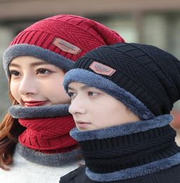 Hat Mens Winter Womens Thickened Fleece Knitted Cotton Hat Cycling Cold Protection Wool Hat Tide Warm Korean Outdoor5310074