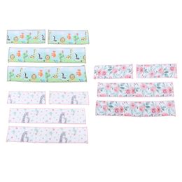 Bed Rails Baby Crib Bumpers 4Pcs Rail Heightened Anti Collision Guard Toddlers Color Printing Side Soft 231211