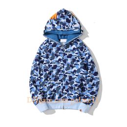 Mens Camouflage hoodie streetwear clothing hooded sweatshirt cotton quality blue jacket printed letters womens designer hoodies 3XL Trendy Thickened hoodie BA02