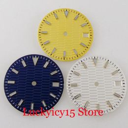 Watch Repair Kits Modify Parts 29mm Face Gold/Blue/White Sterile Dial Fit For NH35A NH36A SKX SRP Blue Luminous Index