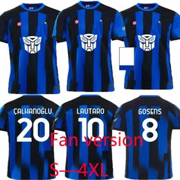 23 24 LUKAKU Soccer Jersey BARELLA INTERS DZEKO MILANS LAUTARO VIDAL J. CORREA 23 24 Football Shirt CALHANOGLU GAGLIARDINI Men Kit Yellow 3rd MAN Equpment