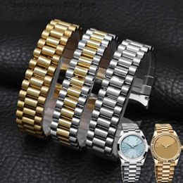 Watch Bands Solid fine steel band three bead band for oyster type constant motion weekly calendar metal chain 20mm Q231212