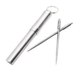 Waterproof Portable Stainless Steel Toothpick Holder Key Ring Toothpick Case Easy To Carry In Outdoor Travel Kit Tableware Gif7279469