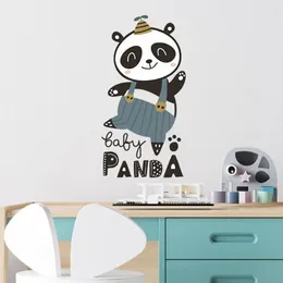 Wall Stickers Cartoon Panda Chic Durable Fine Self-adhesive Sticker Paster PVC For Home Bedroom Living Room
