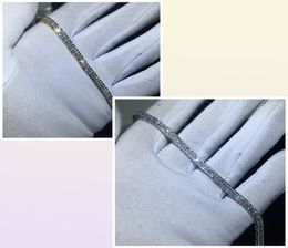 Bracelets 4 Colors Handmade Tennis Bracelet Zircon Cz Silver Color Statement Party Wedding For Women Men Jewerly2902326