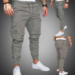 Men's Pants Autumn Men Pants Hip Hop Harem Joggers Pants 2020 New Trousers Mens Solid lti-pocket Cargo Pants Skinny Fit SweatpantsL231212