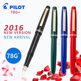 Fountain Pens PILOT 78g 78g 22k golden original fountain pen students Practise calligraphy ef f m nib ink cartridge con40 converter 231201