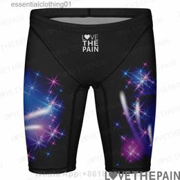 Men's Shorts LOVE THE PAIN Swimming Trunks Summer Men Swimming Shorts Swim Surfing Trunks Briefs Racing Performance Short Inner lining Shorts L231212