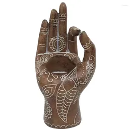 Candle Holders Yoga Figurines Holder Mudra Hand Tabletop Tealight Decor Resin Statues Dropship