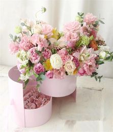 Highend Colourful Double Layer Flower Gift Boxes Wedding Party Gift Packaging Boxes Florist Supplies8363729