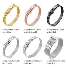 1PCS Stainless Steel Bracelet Fashion Wristband bracelet Fit Slide Charms & Letters Men Woman Jewelry LSBR01-02206j