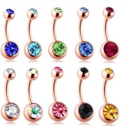 Surgical Steel Curved Navel Ring Piercings Women Belly Button Rings Screw Sexy Earring Body Jewelry2167