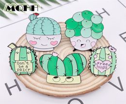 Cartoon Cute Plant Cactus Love Enamel Brooch Alloy Badge Denim Clothes Bag Pin Sweet Woman Jewellery Gift For Friends7857248