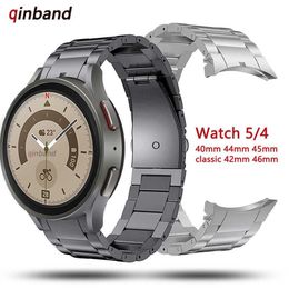 Watch Bands No Gaps Titanium Metal Strap for Samsung Galaxy Watch 5 Pro 45mm 40mm 44mm Belt Watch Band for Samsung Watch4 Classic 326h