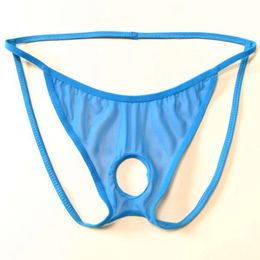 Hot Sexy Men Briefs M L XL Novelty S Thong G Strings Hole Funny Underwear Gay Thongs Mens