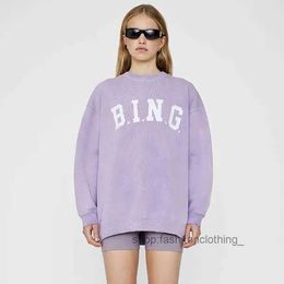 Sweatshirts 2023 New Annie Bing Summer Original Mix 30 Styles Cotton Designer Luxury Women Fashion Hoodie Streetwear Loose Oversize Tee Skateboard Tshirt 8 KCEV