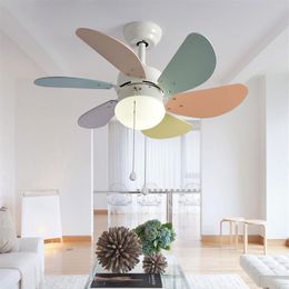 LED Ceiling Fan Ventilador De Techo Kid Fan Lights Children Cooling Ceiling Fans For Kids Room Baby Lighting Fan Fixtures2886