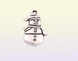 Christmas Gifts Snowman Winter Charm Beads 200pcslot 124x25mm Antique Silver Pendants Fashion Jewellery DIY L77298887989940332