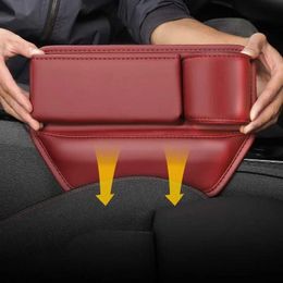 Car Seat Gap Water Cup Holder Leather Universal Crevice Side Storage Box Driver Front Auto Filler Organiser