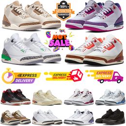 With Box 3 Palomino Grape Hyper Basketball Shoes Men Women Lucky Green Mars Stone Fire Red White Cement Wizards Mocha Black Cat mens trainers outdoor sports sneakers