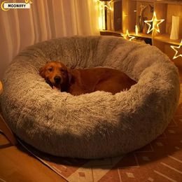 kennels pens Pet Dog Bed Comfortable Donut Round Dog Kennel Ultra Soft Washable Dog and Cat Cushion Bed Winter Warm Sofa 231212