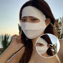 Bandanas Protection Face Mask For Women Outdoor Scarves Sunscreen Veil Gini Silk Scarf Cover