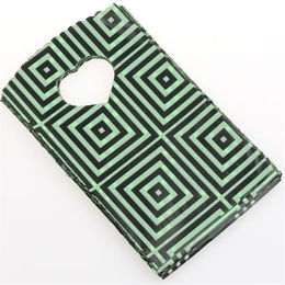 200pcs 9X15cm 15X20cm Dark Green With Black Geometry Pattern Pouches Plastic Bags Jewellery Gift Bag248K