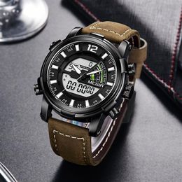Dual Display Digital Men Watch MEGIR Sport Analogue Quartz Watches Relogio Masculino Reloj Hombre Army Military Wristwatches Hour2252