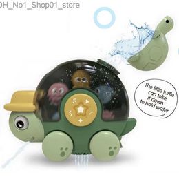 Bath Toys Baby Bath Toys Bathing Cute Swimming Turtle Pool Beach Classic Chain Clockwork Water Toy For Kids Water Playing Toys Q231212