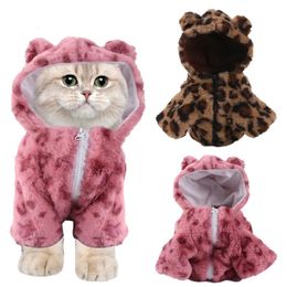 Cat Costumes Leopard Print Cat Clothes Dog Clothes Pet Clothing Fashion Dress Up Pet Supplies Pet Accessories Cat Costume Kitten Clothes 231212
