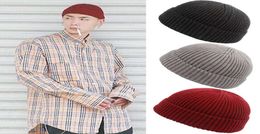 Short domed rogue men039s Han knitting cold melon skin yuppie Women039s hip hop SWEATER Hat2817414