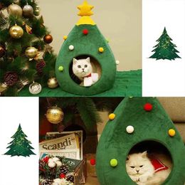 Cat Furniture Scratchers Christmas Tree House Pet Shape Bed Dog Nest Puppy Cave Portable Small Indoor 231212