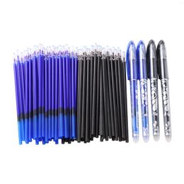 0.5mm Gel Pen Erasable Washable Handle Blue Black Ink Students Stationery Office Writing Gift 42 Pcs/set