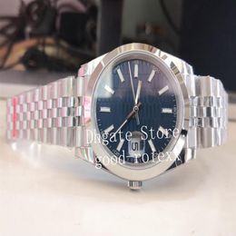 41mm Watches For Men Smooth bezel Watch Men's Automatic 2813 Wimbledon BP V2 Version Jubilee Bracelet Date Pit Pattern Mint G2493