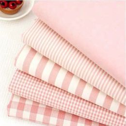 Fabric and Sewing Linen Cotton Cloth For Patchwork Quilting Pink Fabrics DIY Bags Baby Clothing Dress Handmade Textile Materials 231211