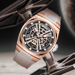 Wristwatches BRUBOSES Automatic Mechanical Watch For Men TOP Brand Original Stainless Steel Luminous Waterproof Man Wrist Luxury Gift