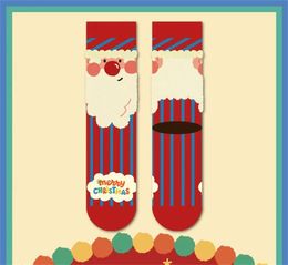 Autumn and Winter Thick Plush Christmas Socks Cartoon Cute Mid length Socks for Men and Women Christmas Gift z1