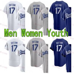 Shohei Ohtani Baseball Jerseys Alternate Home White Blue Grey City Sitched Jersey Men Women Youth