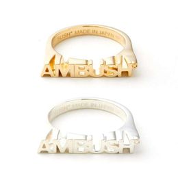ambush rings ABS AMBUSH Super Fire Letter Ring 925 Silver Couple Fashion Brand Personalized Versatile Hip Hop