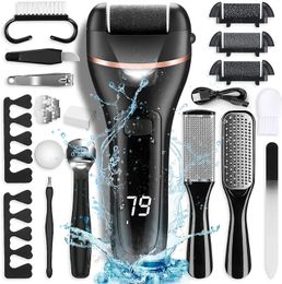 Foot Care 22 in 1 Rechargeable Electric File Callus Remover Machine Pedicure Device Tools Feet For Heels Remove Dead Skin 231211