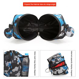 Balls Round Shaped Shoulder Soccer Ball Bags Portable Oxford Basketball Bag Elastic with Zipper Waterproof Washable for Outdoor Sports 231212