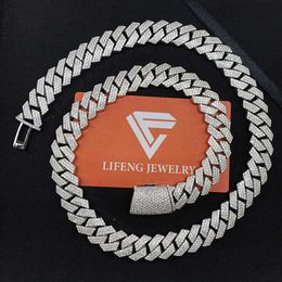 Factory Wholesale 15mm Miami Link Chain for Men 18k Gold Plated Cuban Chains Necklace 925 Sliver Jewelry Christmas Gift
