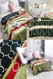 Classic Letter Printed Blanket Designer Thick Warm Winter Throw Blankets Universal Home Outdoor Sleep Bed Sheet Cover9465512
