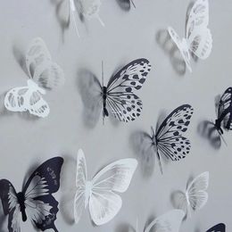 Wall Stickers 18pcslot Crystal Butterflies 3d Sticker Beautiful Butterfly Living Room for Kids Decals Home Decoration 231211